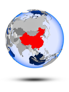 China on globe