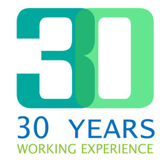 Logo 30 Year Experience Award.	