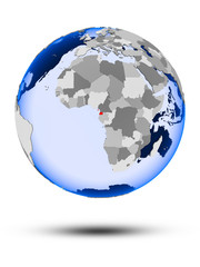 Equatorial Guinea on globe