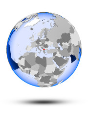 Macedonia on globe