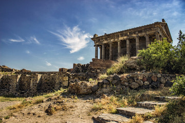 Fototapeta na wymiar The pagan temple of Garni in Armenia.