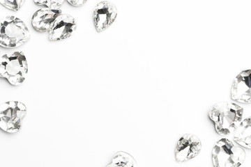 diamond on white background - obrazy, fototapety, plakaty