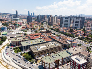 Naklejka premium Istanbul, Turkey - February 23, 2018: Aerial Drone View of Kadikoy / Istanbul