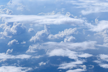 Aerial Sky view from airplane