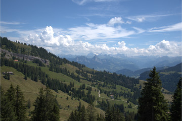 Obraz premium Von der Rigi Richtung Mythen Schweiz