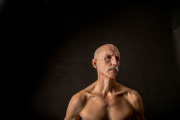Old man portrait in pose
