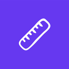 Ruler Icon in trendy flat style isolated on slate blue background. Paint symbol for your web site design, logo, app, UI. Vector illustration, EPS10.