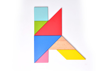 English alphabet color mosaic