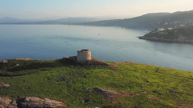 aerial view of Dalkey Island in Dublin, Ireland