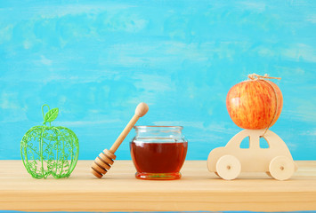 Rosh hashanah (jewish New Year holiday) concept. Pomegranate raditional symbol.