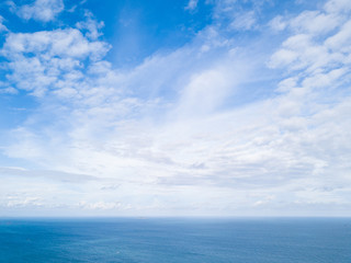 Fototapeta na wymiar Clouds, sea and sky in bright days.