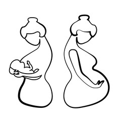 Pregnant woman icon vector illustration