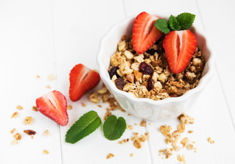 Bowl with granola