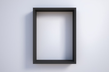 black picture frame on white wall