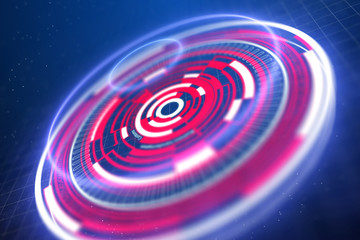 future technology concept button