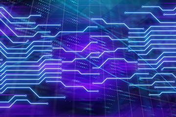 blue cyber security concept background