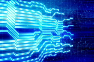 blue cyber security concept background