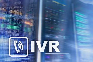 IVR Interactive voice response communication concept.