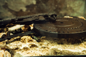 old parts of the machine gun Degtyarev