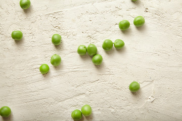 Fresh green peas close up