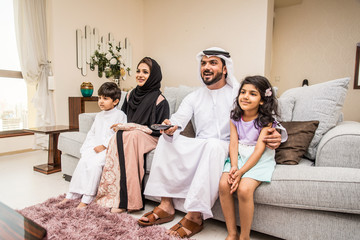 Arabian family at home