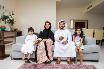 Arabian family at home