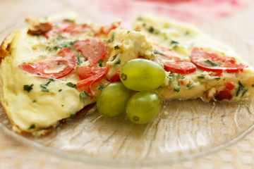 Delicious magnificent omelet