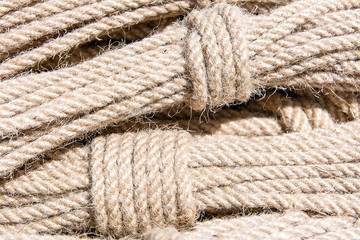 Fototapeta na wymiar Closeup of ropes