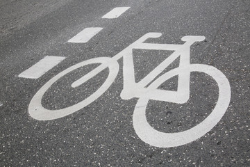Obraz premium Bike Lane Sign