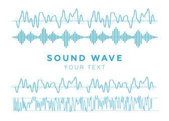 Vector sound. Soundwave musical icons. Radio wave vector - obrazy, fototapety, plakaty