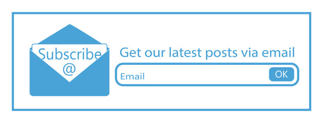 Subscribe banner template vector for email subscription.