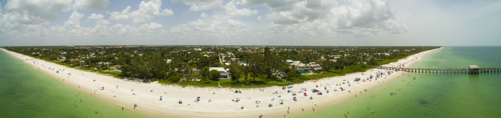 Obraz premium Aerial panorama Naples Beach Florida