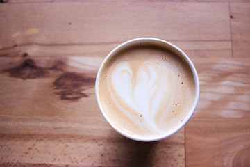 Coffee, pattern on foam.