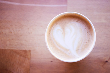 Coffee, pattern on foam.