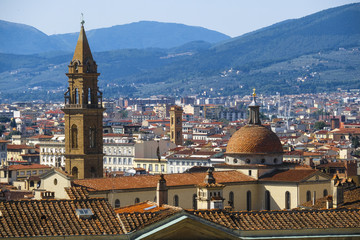 Fototapeta premium Florence, Italy - June, 5, 2017: panorama of Florence, Italy