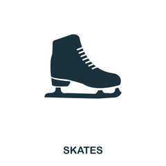 Skates icon. Premium style icon design. UI. Illustration of skates icon. Pictogram isolated on white. Ready to use in web design, apps, software, print.