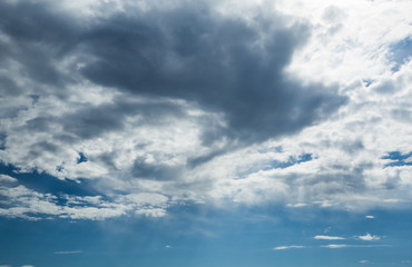 Beautiful blue sky with beautiful dramatic cloudscape