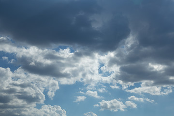 Beautiful blue sky with beautiful dramatic cloudscape