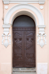 Photo of antique vintage old style wooden door