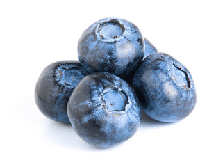 fresh ripe blueberry isolated on white background
