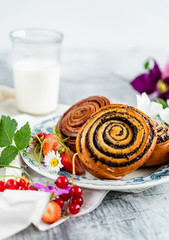 freshly baked cinnamon rolls