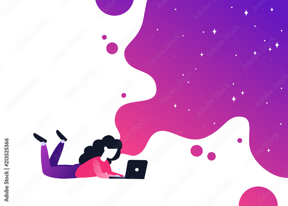 Fototapete vector ultra violet gradient illustration of creativity. concept with bright colorful splash. young 