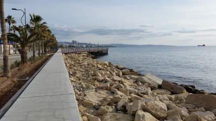 Fototapeta premium The beautiful Limassol Molos in Cyprus
