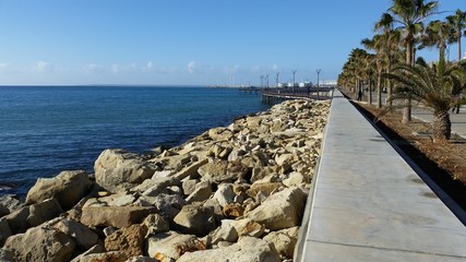 Obraz premium The beautiful Limassol Molos in Cyprus