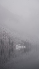 Reflection winter lake