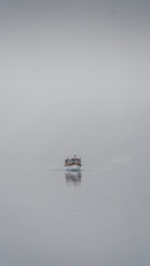Misty boat ride