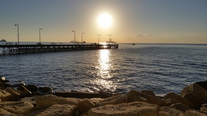 Obraz premium The beautiful Limassol Molos in Cyprus