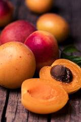 apricot on wooden