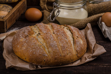 Homemade bread, product photo