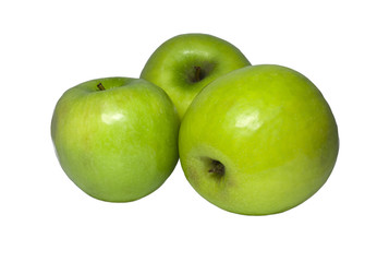 green apple isolated on white background. food, healthy